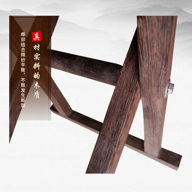 木087质木便携式鸡翅木马札手轴提折凳子野叠折叠椅子实木凳营子
