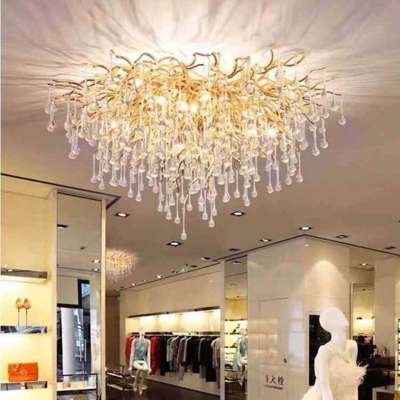 枝形吊灯餐墅厅灯法式吸顶主灯52454水滴树枝客餐厅别厅豪华水晶,家装灯饰光源,智能吊灯,淘宝优惠券,粉丝福利购,淘宝优惠卷