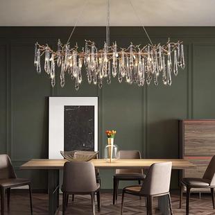 餐厅吊树法式 后现代全26铜枝大气墅轻奢高别档水晶灯前台长形吧台