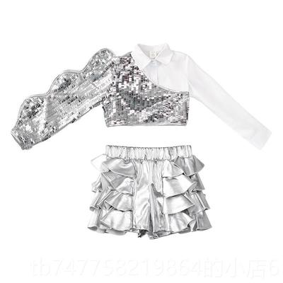 正品女幼童爵走秀女潮服时尚个性六一儿童演出服套装儿士舞服装酷