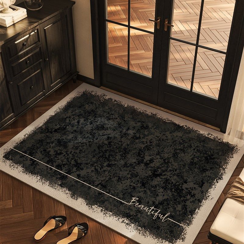 黑色和灰色笔画入口门地垫,入口垫,Pvc无障碍,豪华,高端可切割地,居家布艺,入户地垫,淘宝优惠券,粉丝福利购,淘宝优惠卷
