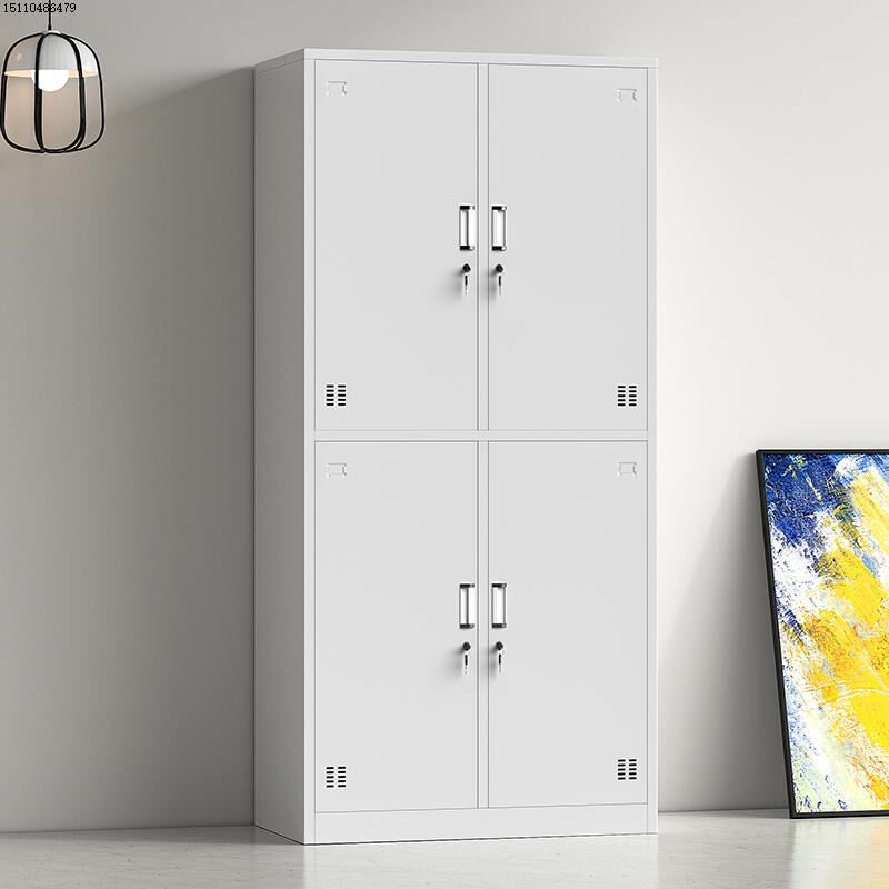 钢制四门员工更衣柜子铁皮储物柜带锁4门浴室换衣柜6门宿舍存包柜