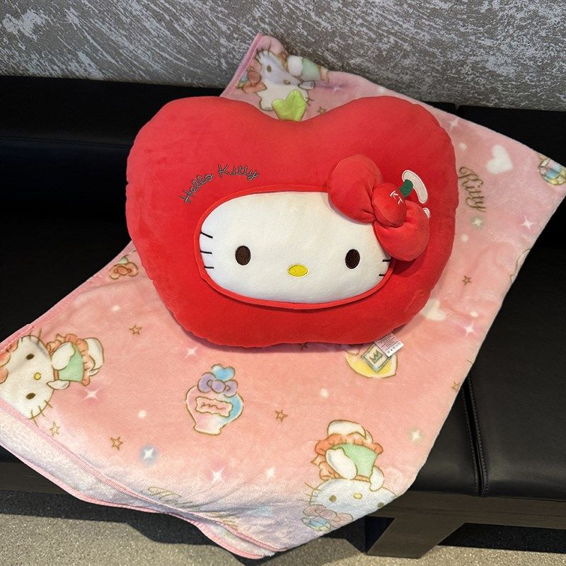 可爱卡通Kt抱枕被子两用靠枕车载办公室午休枕头毯子二合一可折叠,居家布艺,抱枕被,淘宝优惠券,粉丝福利购,淘宝优惠卷