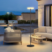 庭院落地灯奶油风高级感氛围灯露台太阳能充电两用天台小花园装 饰