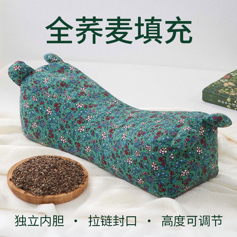 老虎枕头荞麦壳枕头全荞麦皮枕芯抱枕古代虎头枕民族风虎头枕硬枕