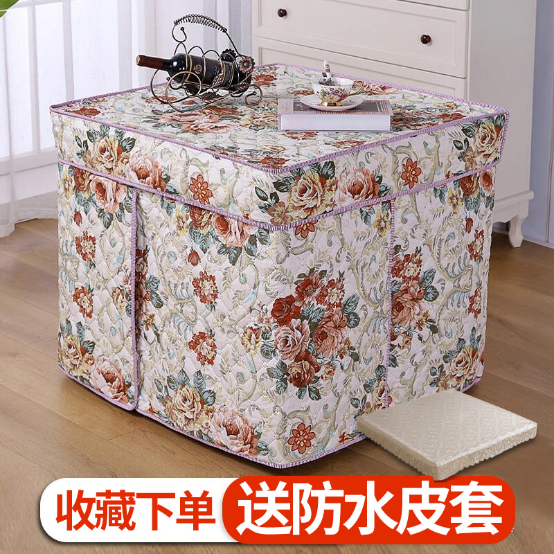 电炉罩套烤火罩新款正方形桌罩加厚电暖炉麻将桌布取暖炉罩棉布套