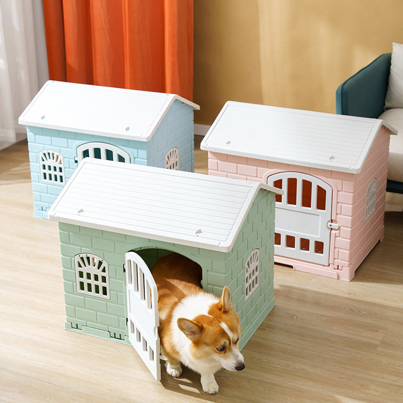 室内狗狗窝客厅新款中小型狗屋四季通用猫窝带厕所狗房子宠物用品