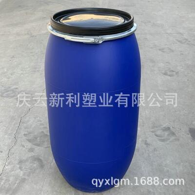 60L包箍料桶1塑60L法兰桶116工PSL0KG开口蓝色化桶货