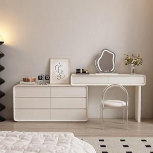 3OQJ0c简m全木烤漆卧室床尾梳妆台斗柜体超一窄化妆实台桌现代约