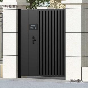 门不锈钢庭院门太铝904金单双开门合百叶民宿入户门花园别墅户外