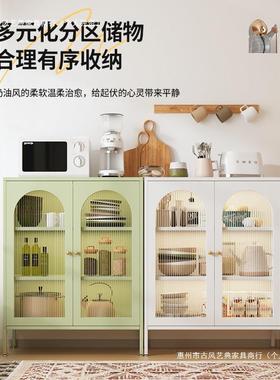 铁收纳柜钢家落地带门铁皮用柜防尘JXG多层储物柜客制厅艺厨房餐