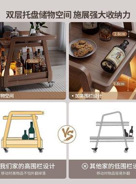 fL尚馨X-633332阁实木边移动茶几沙发几轮沙发侧E边柜边桌床头带