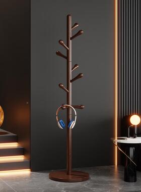 ?轻奢WKX实木衣架衣落地式卧室衣帽架家用公办室木挂质挂衣杆挂服