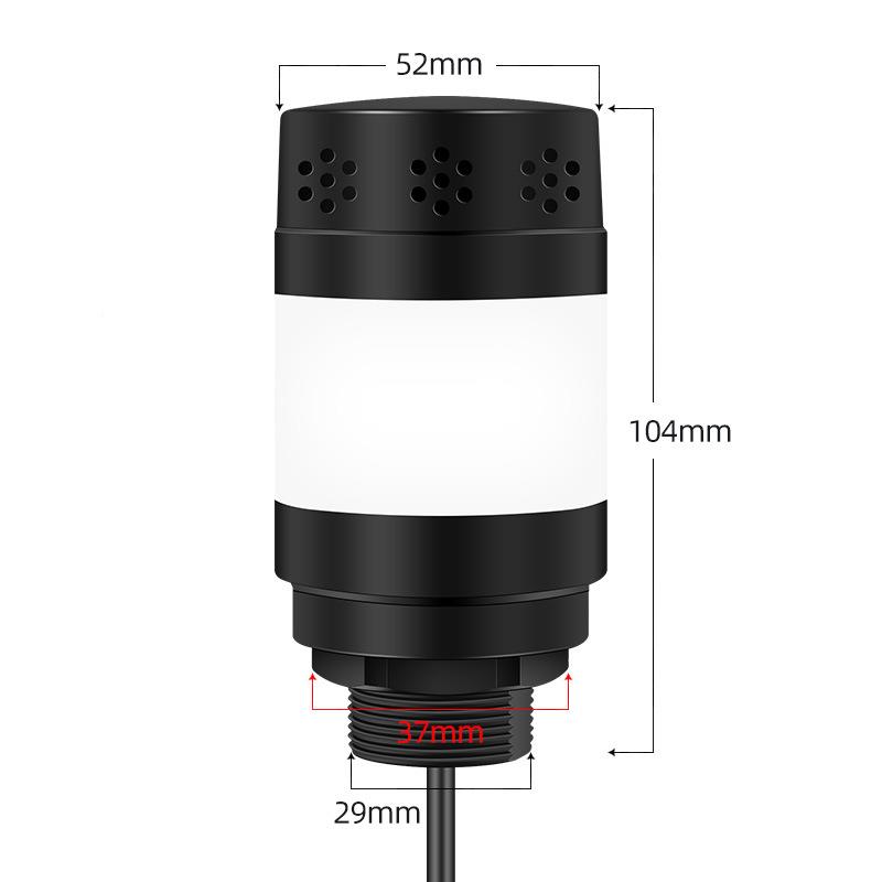1W三色声光示报警器RS48控制51YX528R2v机设备工作三色信号警灯床