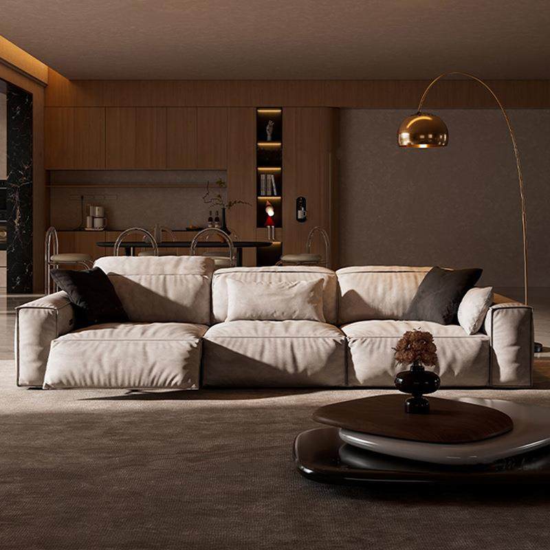 意极艺简智能沙发豆腐块布厅沙发电动多功能沙发客直排三人WJY035