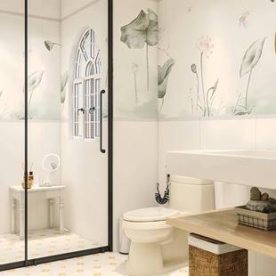 901H宋式美学瓷砖600x1200术花砖中古风卫生间厨厕所墙艺砖荷叶花