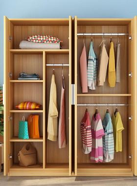 衣柜实木质简约家用大卧室出租简房RYC易纳板式组装收柜子储物柜