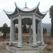 亭子雕芝ZAJ麻白凉亭景区四角亭子长石廊刻花岗岩单层六角石亭子