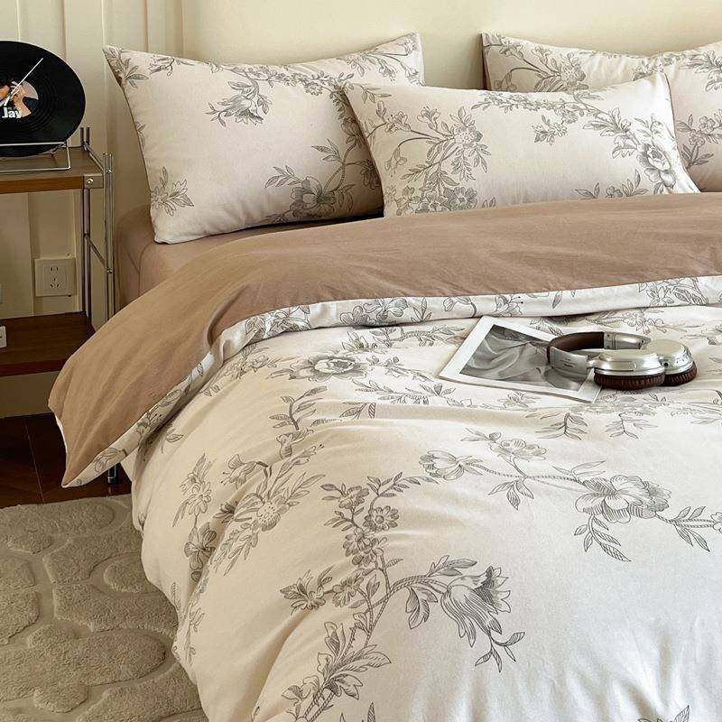 加厚纯棉磨毛被套单件1人50x200230单x人220x240双180全棉全棉磨