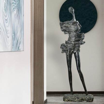 代抽象艺术TZ-90803人物雕塑酒店大现堂门地店迎宾大意型落装饰品