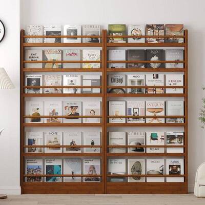 后书门架置物实木收纳柜HWM窄缝儿童壁挂多M层墙上架一体靠墙缝隙