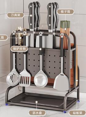 不锈钢品厨房置无品牌/物架收纳架笼枪灰色刀架菜架筷子厨房用工