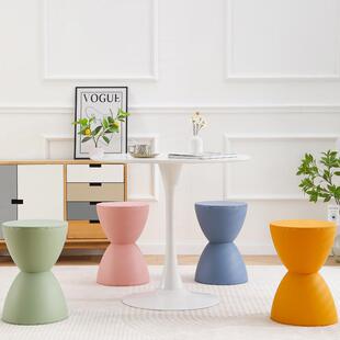 简约北子欧客厅王凳沙漏凳服装塑料圆凳子加家厚用XC-102店换鞋凳