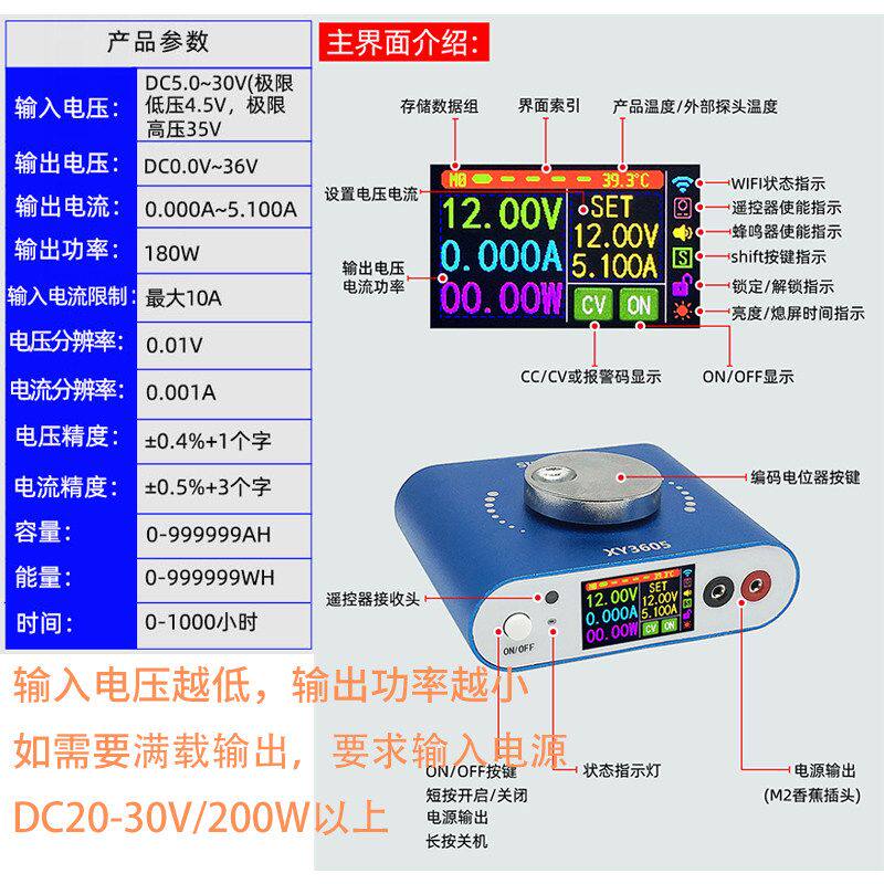 迷你便携DCDC直流数控可调电源稳压模块12v30V5A自动升降压大功率