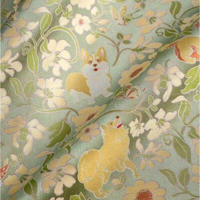 春日暖BVE阳童马甲手工国风面料儿纹锦仿织金宋锦布料新中式装锦