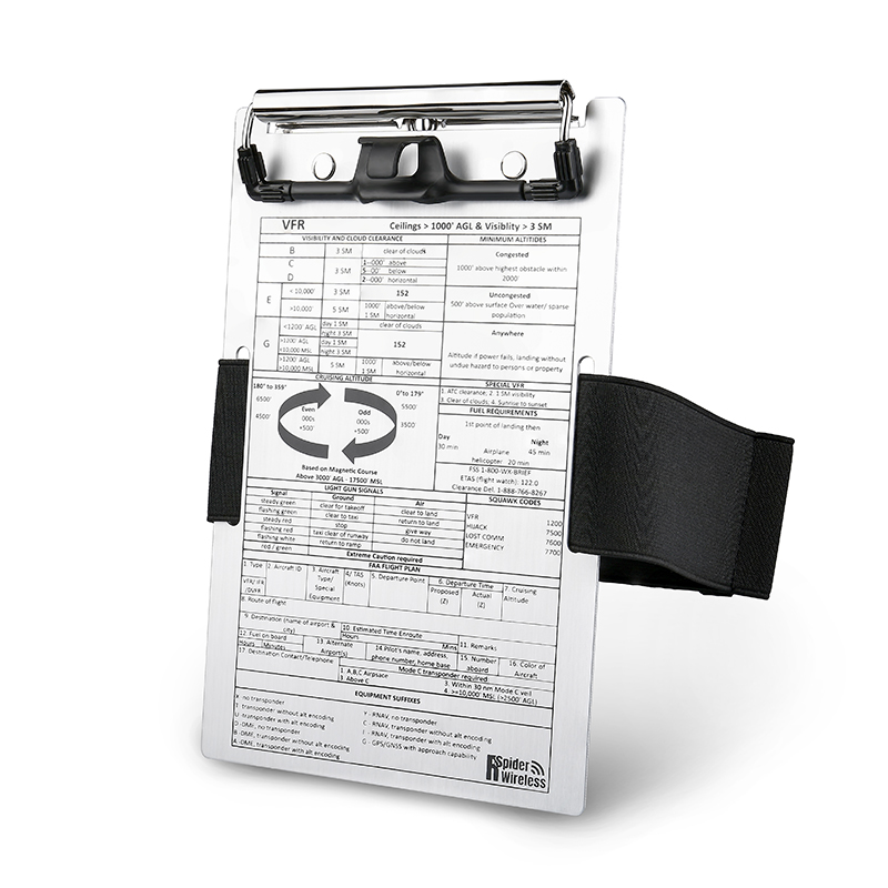 飞行员航空专用VFR航空绘图板金属夹板飞行夹板航空铝板笔记夹