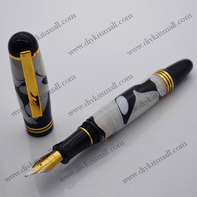 日征 FP71#车旋丘吉尔钢笔笔配件金属钢笔 不锈钢明尖 送礼高档笔