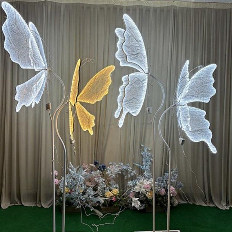 新的婚礼道具夜光蝴蝶翅膀吊坠天花板装饰婚礼舞台吊灯锻铁路导装,节庆用品/礼品,路引,淘宝优惠券,粉丝福利购,淘宝优惠卷