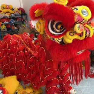 眨眼睛3号泡沫羊毛舞狮学生舞狮全套一整套表演道具狮头醒狮狮头
