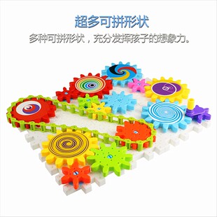 幼儿园科学实验区操作材料幼儿园玩教具科学区机械齿轮动转观察