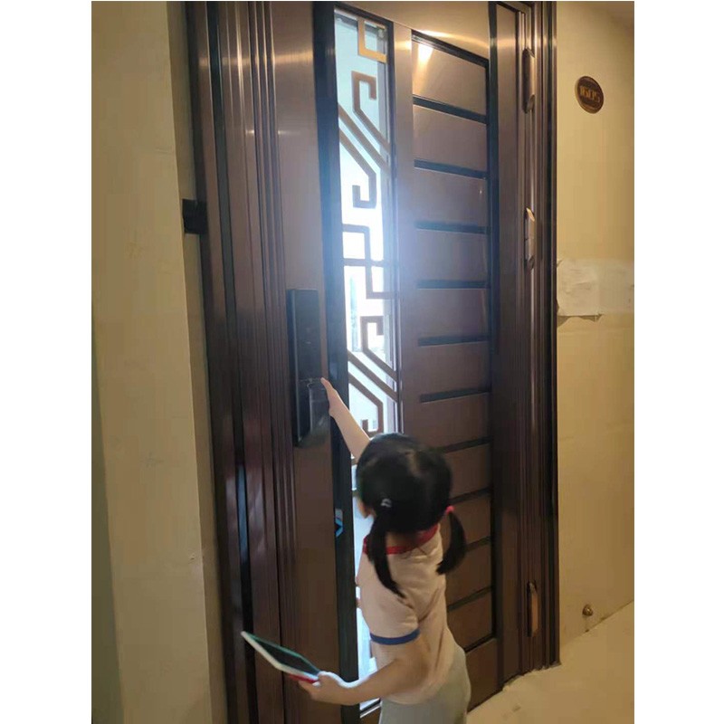 304不锈钢单门韩式门家用安全入户门农村别墅进户大门防盗门加厚