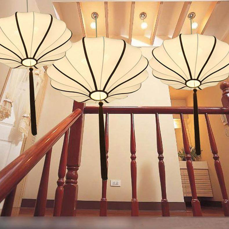 新中式手茶绘吊灯复楼房楼现代小型式led书HDA8051环形实木餐厅大,家装灯饰光源,智能吊灯,淘宝优惠券,粉丝福利购,淘宝优惠卷