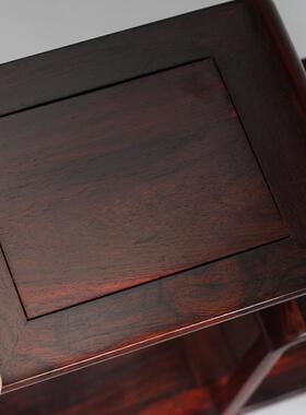 大红酸枝博古架置实木中式小多宝展阁架紫砂茶UIU壶茶具架子物摆