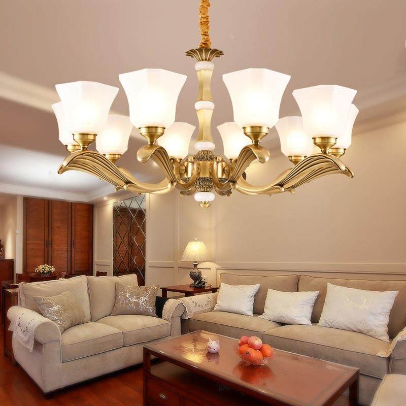 现代美式全铜吊餐书房卧室厅欧灯复式楼别墅时尚奢676华式灯客厅,家装灯饰光源,智能吊灯,淘宝优惠券,粉丝福利购,淘宝优惠卷