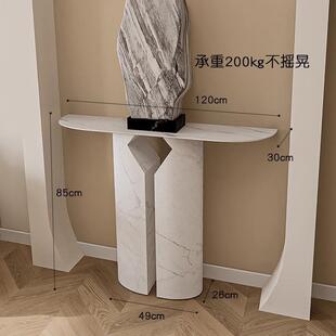 门半形圆玄关桌轻奢进玄板关柜简约现代岩入户门厅中国ULD红弧端