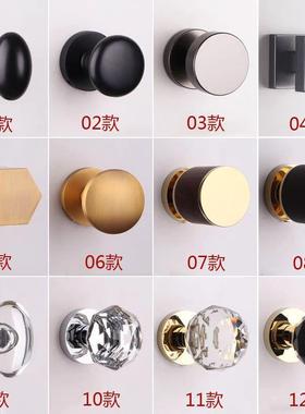 隐形暗暗门锁景门美式锁圆具45582轻奢金色门把手卧室内球形锁单