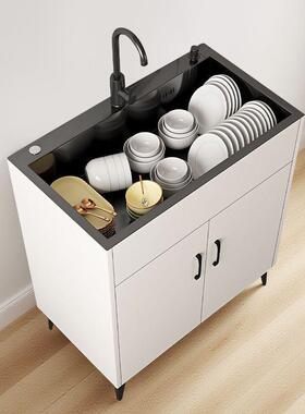 房水厨一橱柜洗碗池简易洗菜家用出租柜单不IDT房锈钢体柜子台面