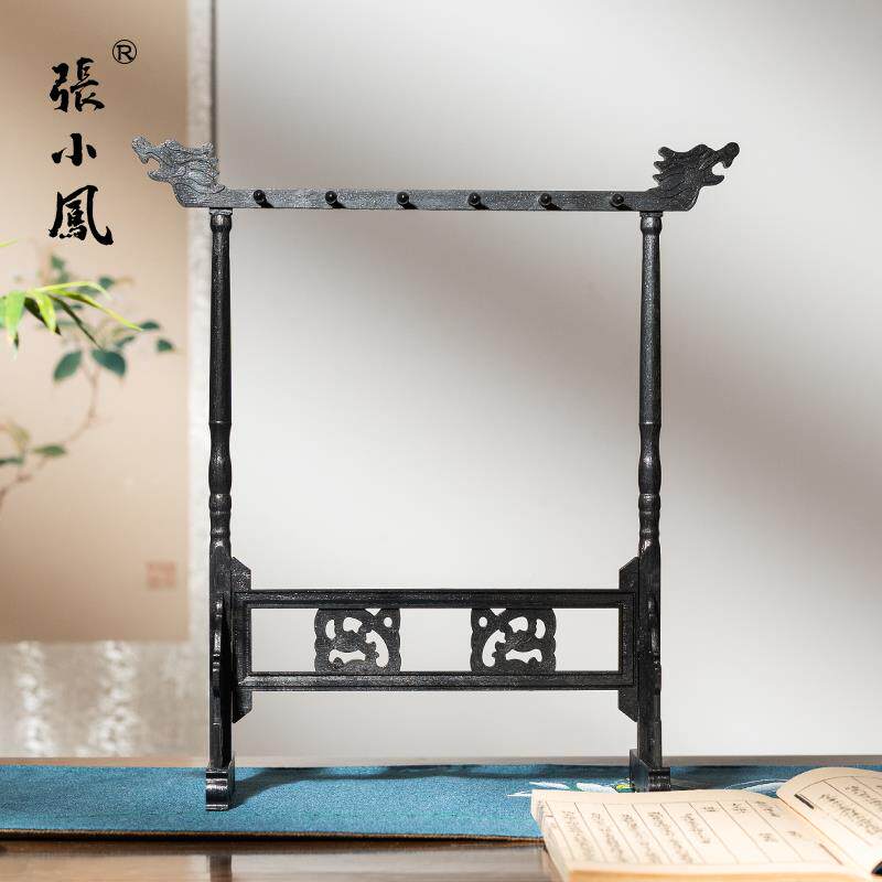 张收小凤笔架鸡翅木毛挂架纳摆件简约桌笔面12针14针12446针复实