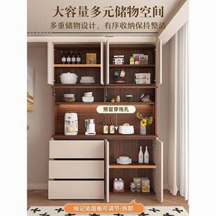 实木餐边柜靠墙一体柜子储物用柜客收纳柜厅茶水房柜厨家橱柜LPX