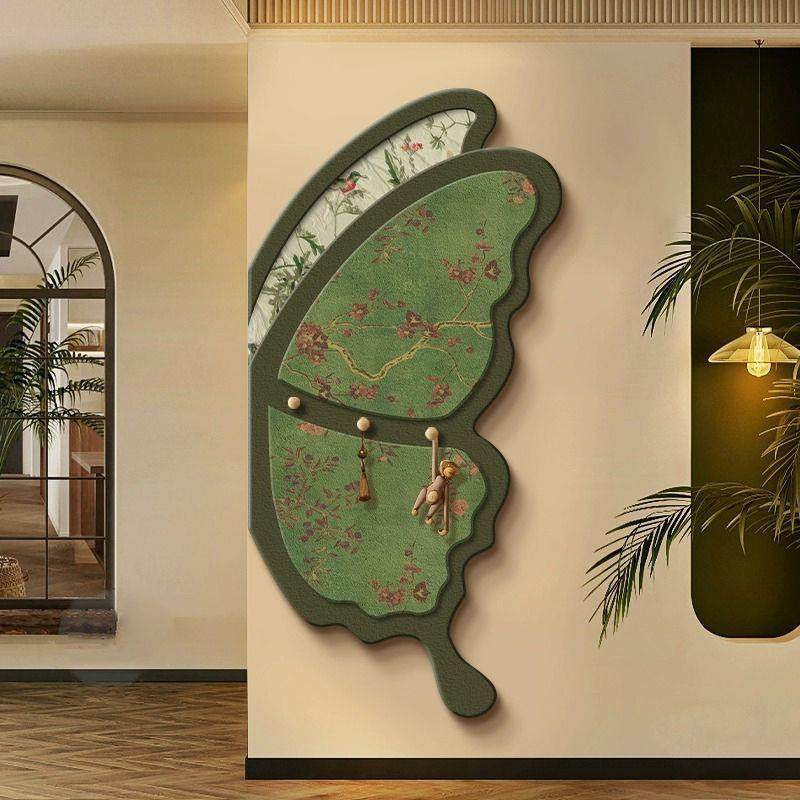 中古风入户置关洞洞板玄装饰画法式复古蝴pxx75T8T蝶物挂架收纳客,家居饰品,现代装饰画,淘宝优惠券,粉丝福利购,淘宝优惠卷