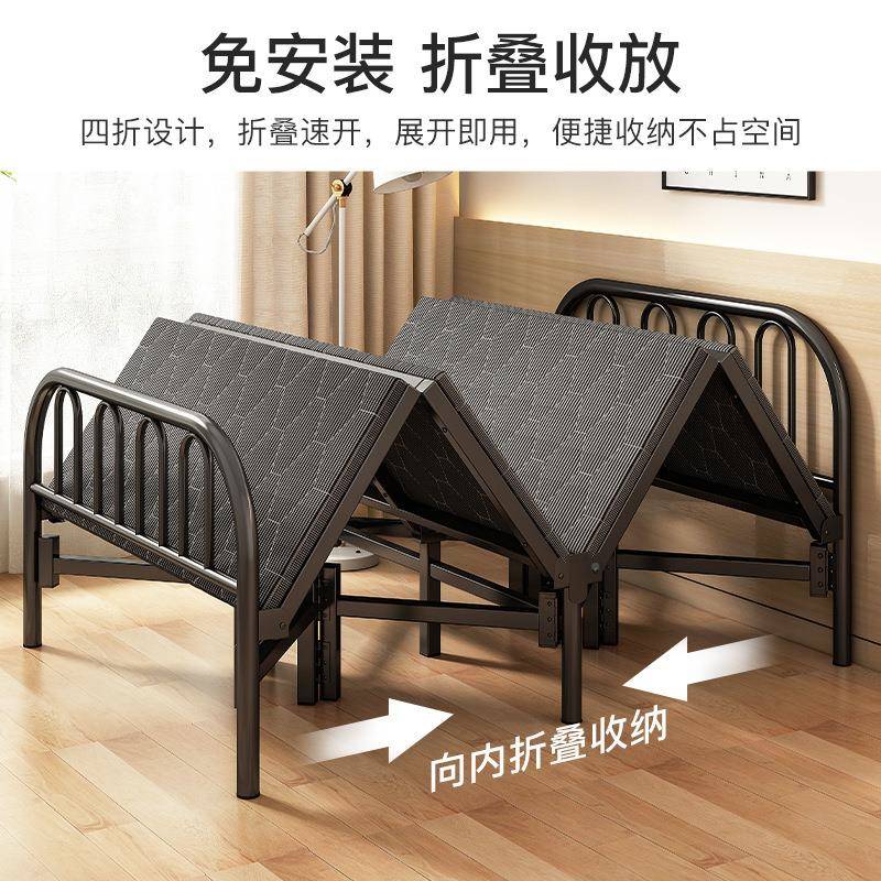 床折床叠床办公室午休结T138实耐双人简易小型单人家用便携用式午
