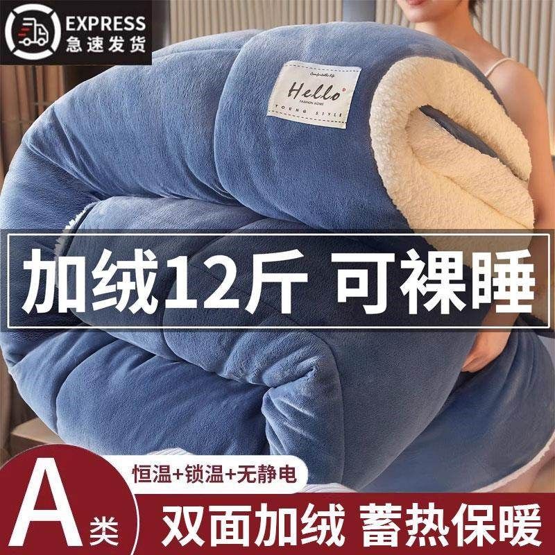 2025新款羊羔绒被子冬季棉被被芯冬天宿舍单人秋冬被加厚保暖学生,床上用品,化纤被,淘宝优惠券,粉丝福利购,淘宝优惠卷
