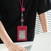 便携高级颈挂卡套禁伸缩扣带挂绳识别证工牌胸牌证件交通门禁卡套