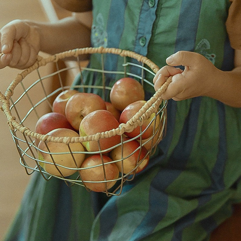 田园复古风铁艺铁丝编织鸡蛋筐桌面零食面包店陈列水果蔬菜收纳篮,收纳整理,其他收纳篮,淘宝优惠券,粉丝福利购,淘宝优惠卷