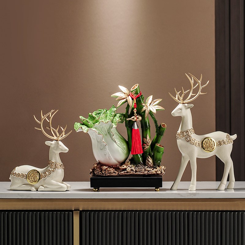 节节高升招财白菜摆件客厅玄关酒柜电视柜装饰办公室开业乔迁礼品