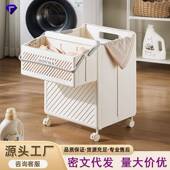 严能选折叠收杂纳篮子3088脏衣篮带滑轮多功手提脏衣家用浴篓室物
